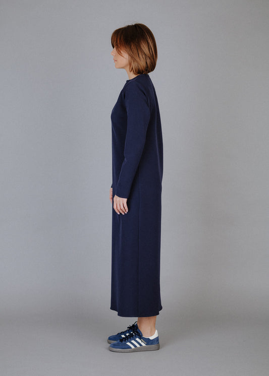 Szövetruha sötétkék színben