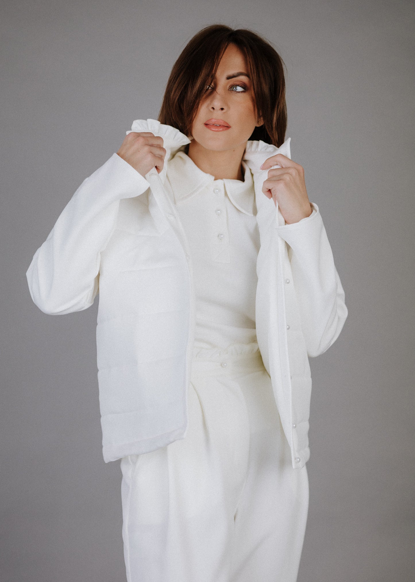 Steppelt felső bélelve ekrü színben