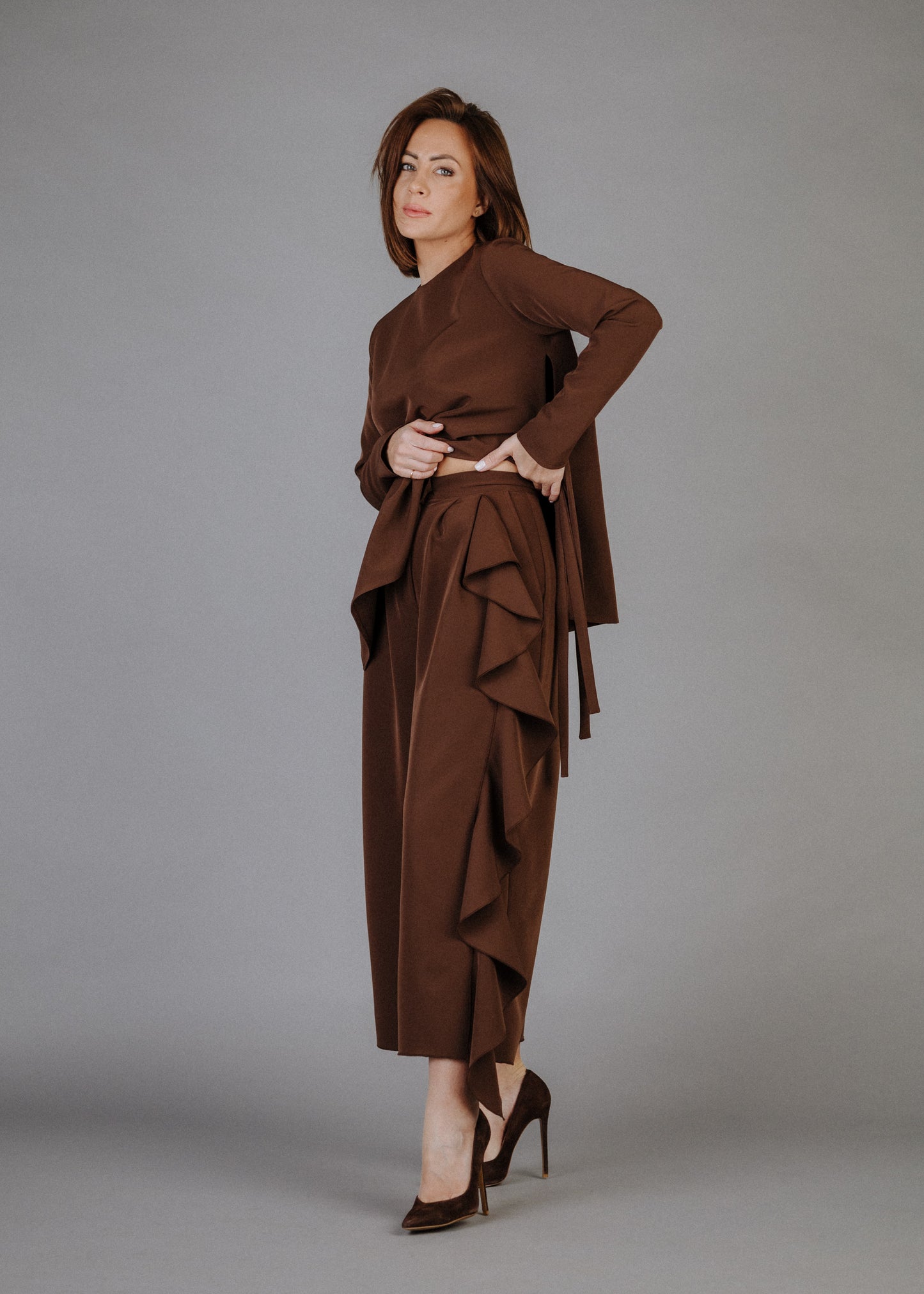 LOKNI FODROS CULOTTES NADRÁG BARNA SZÍNBEN