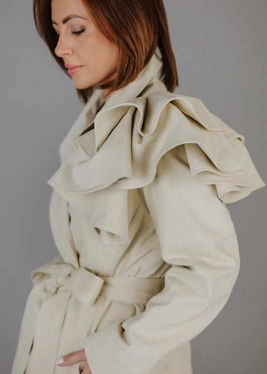 TWILL ASSZIMETRIKUS STATEMENT KABÁT