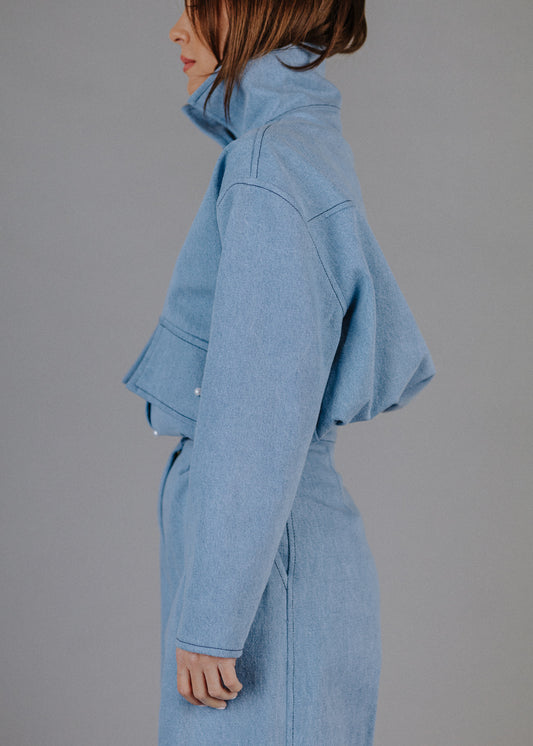 LIMITÁLT BOMBER FARMERKABÁT GYÖNGYGOMBOKKAL