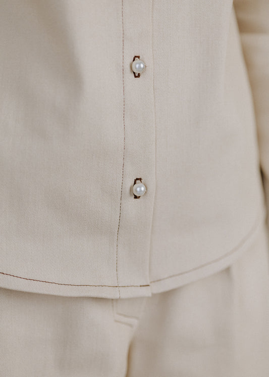 Farmering bézs színben