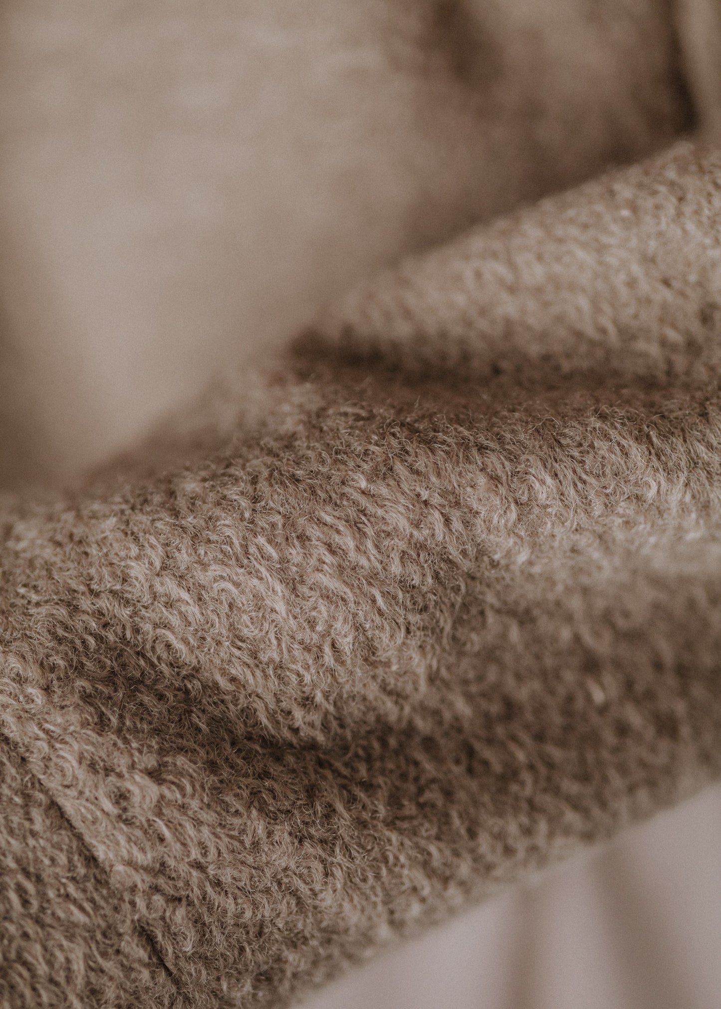 Boucle jacket in taupe color