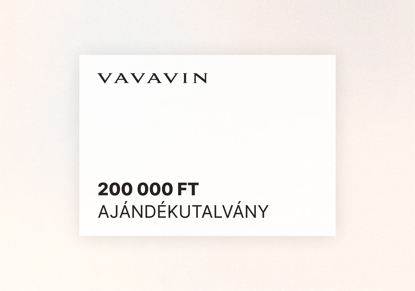 VAVAVIN Ajándékutalvány
