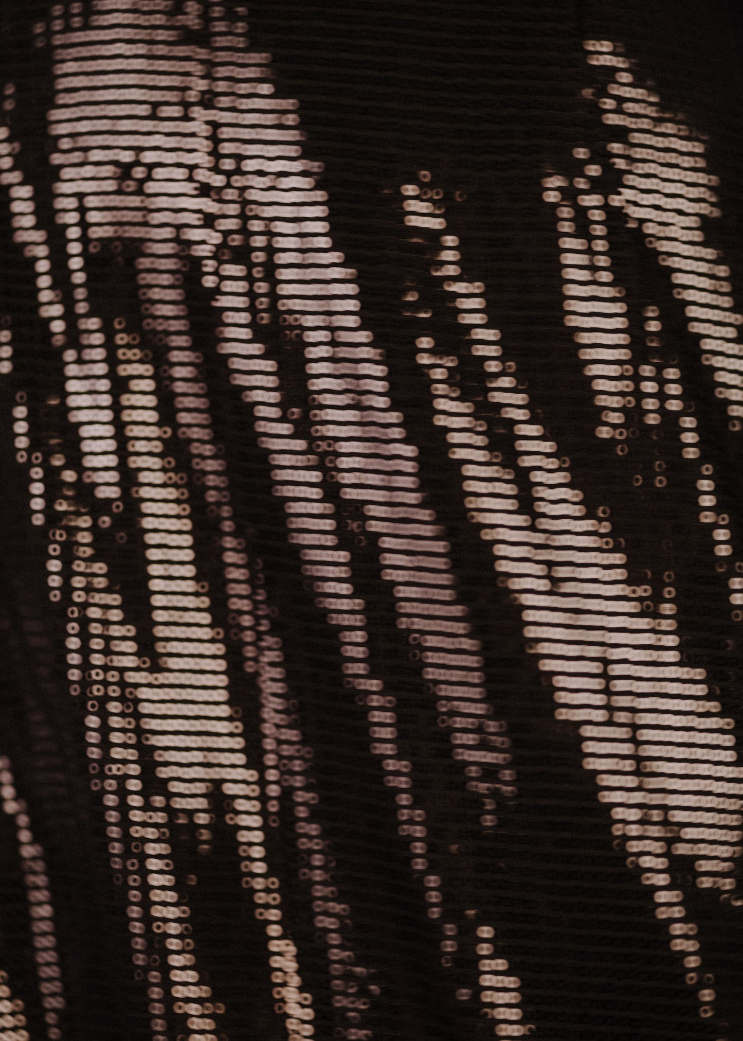 Sequin skirt in dark brown