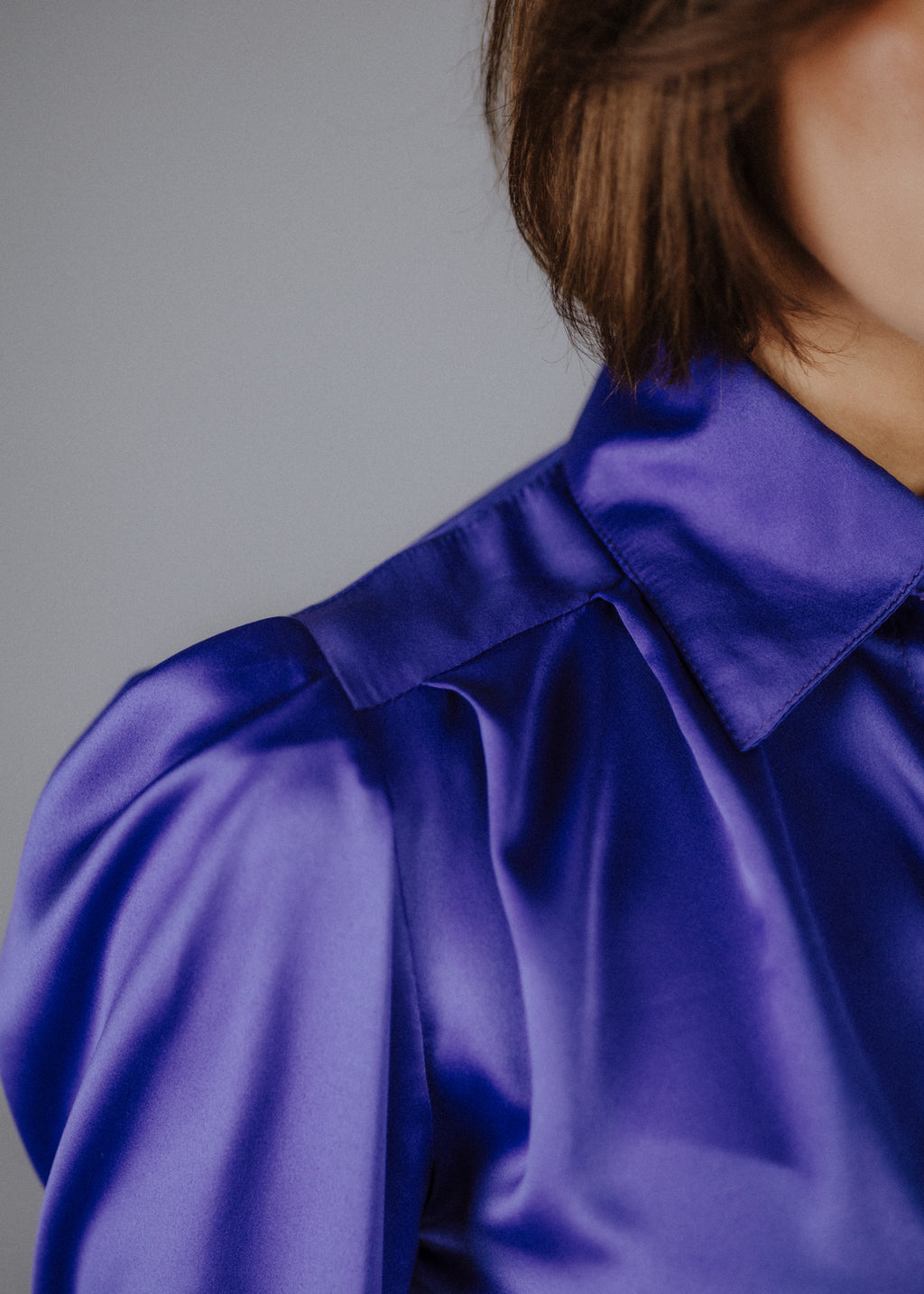 Silk blouse in purple
