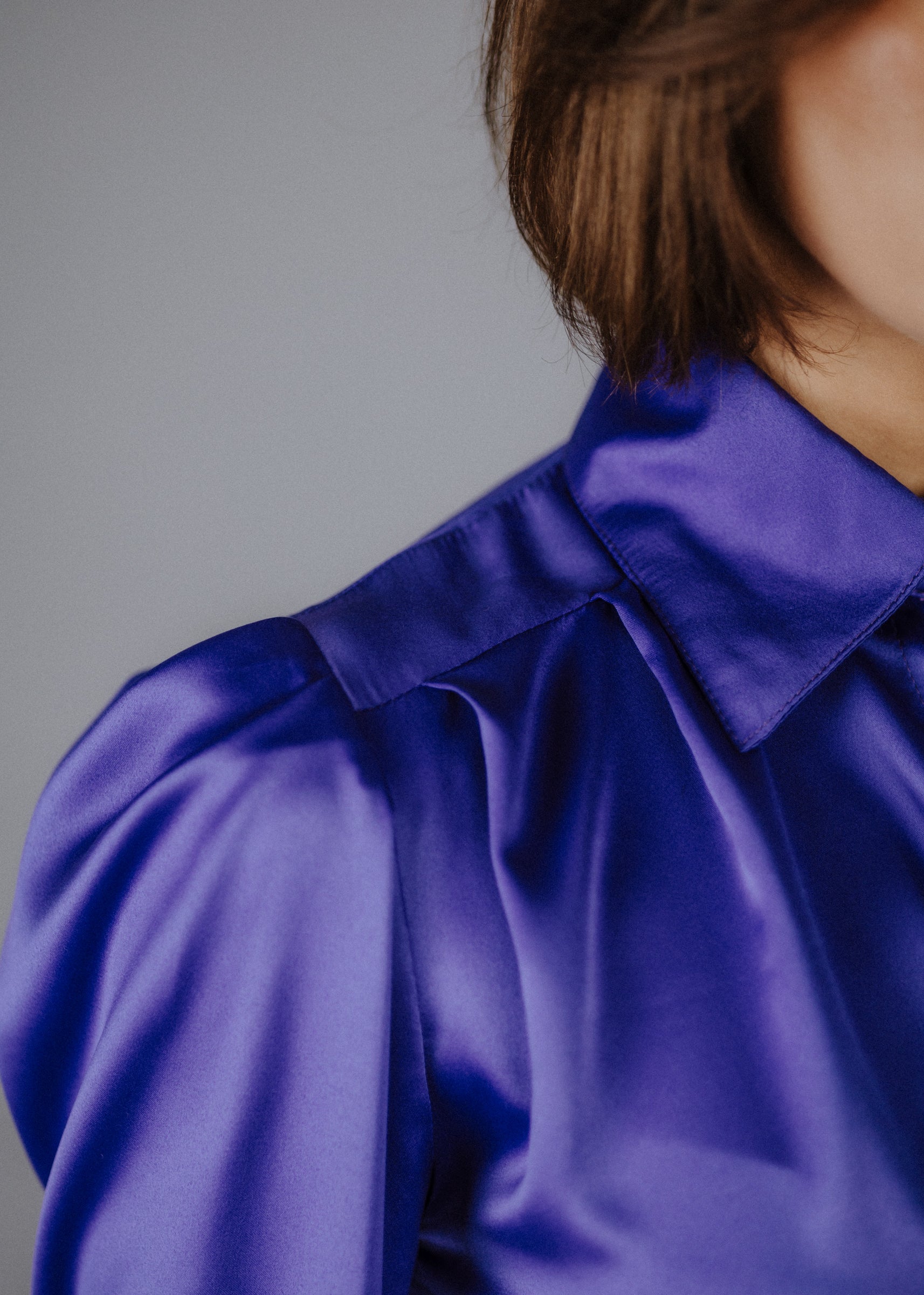 Silk blouse in purple