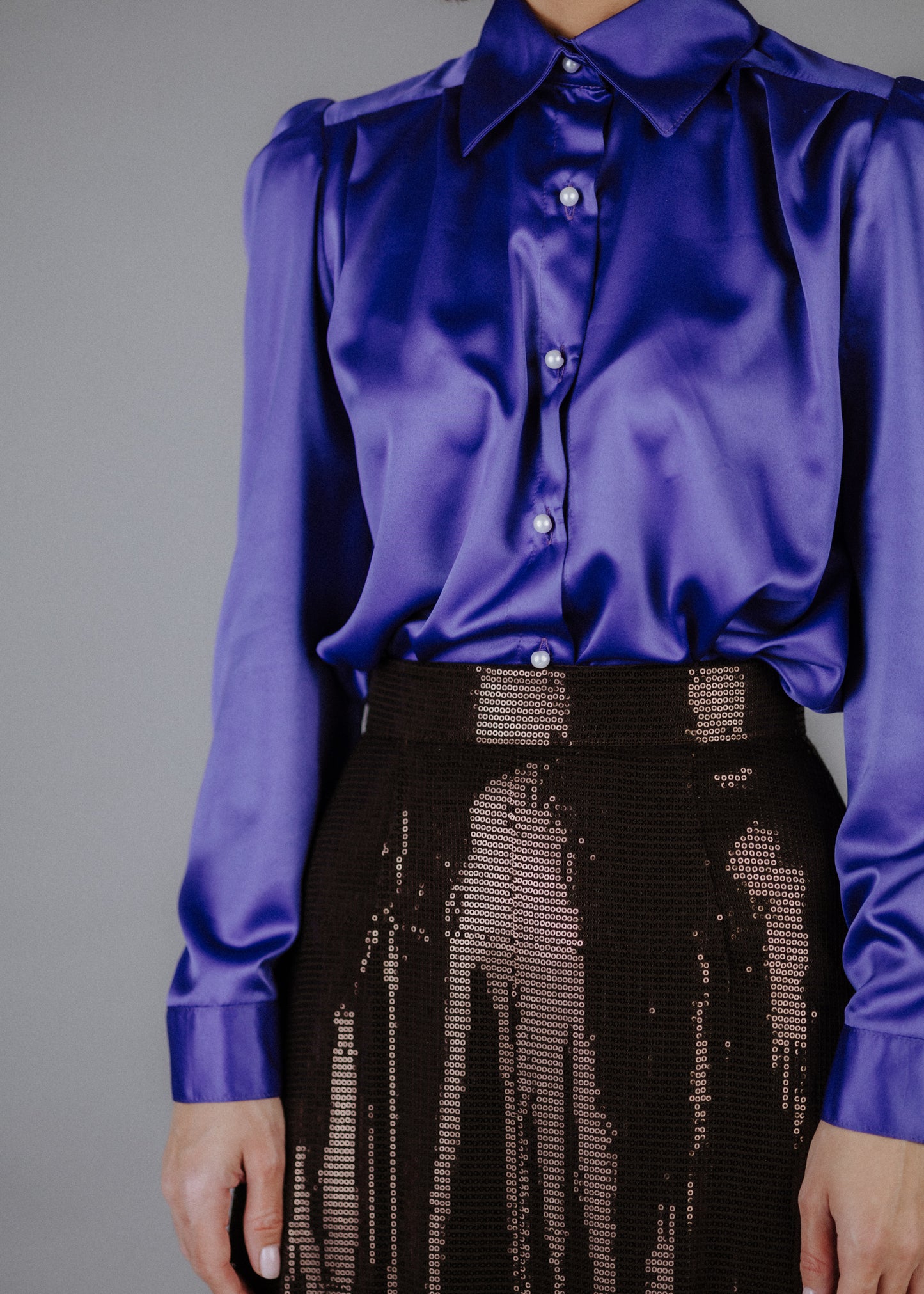 Silk blouse in purple