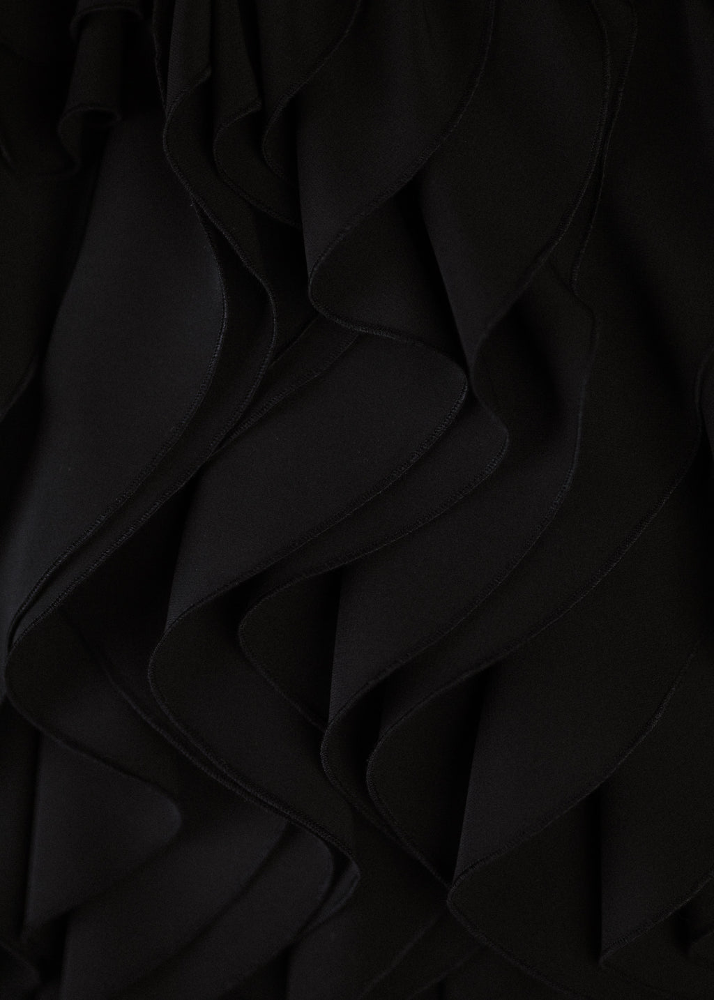 Curly ruffled muslin top