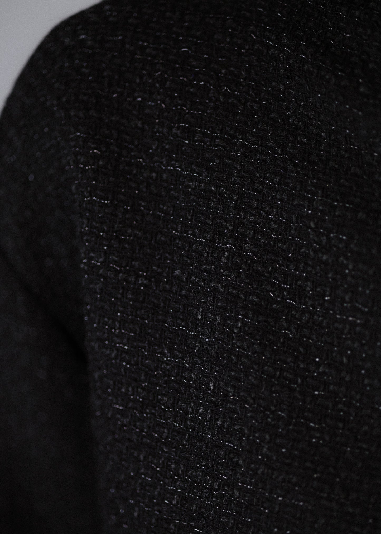 Boucle bomber jacket in black