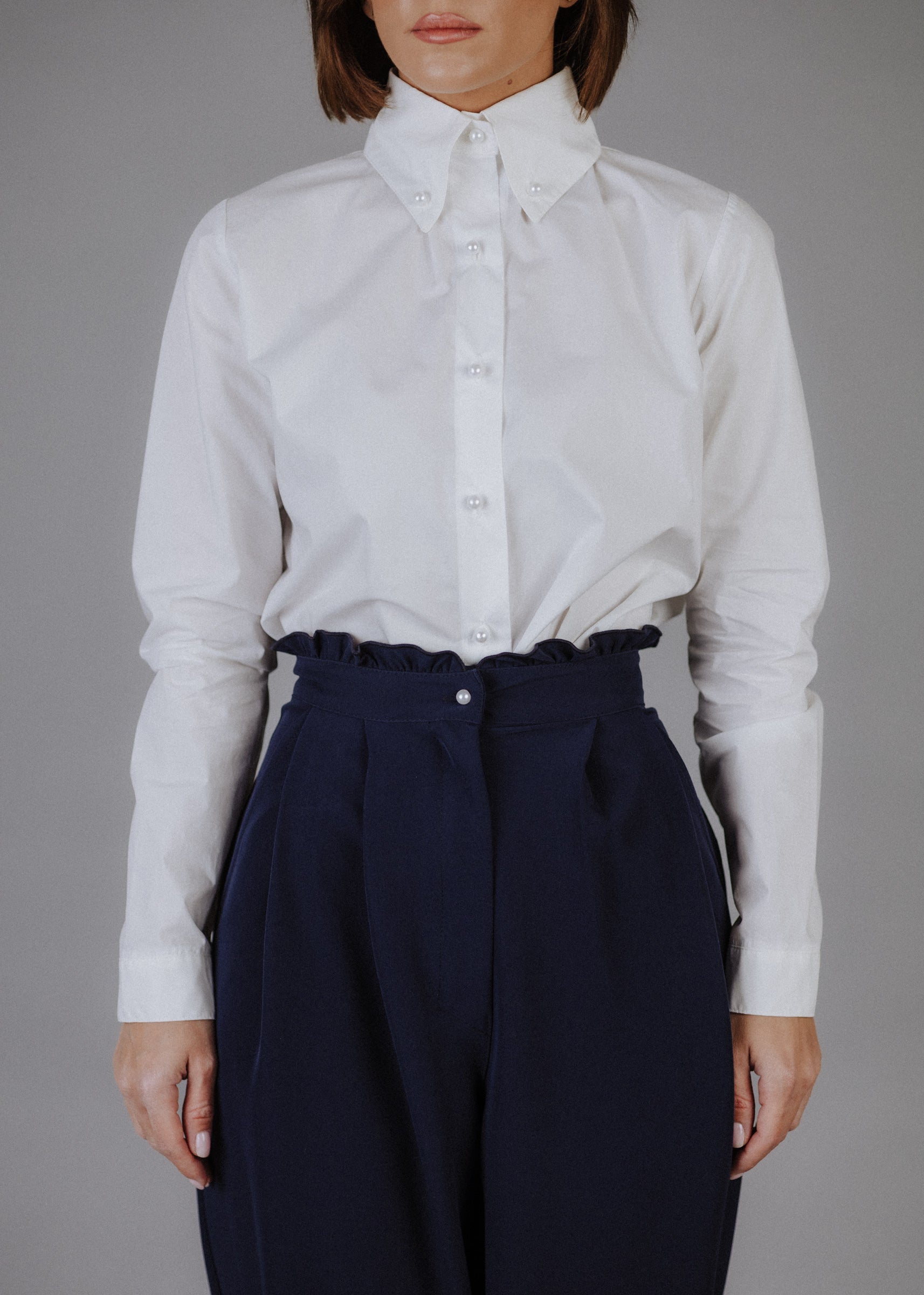 Poplin shirt in white