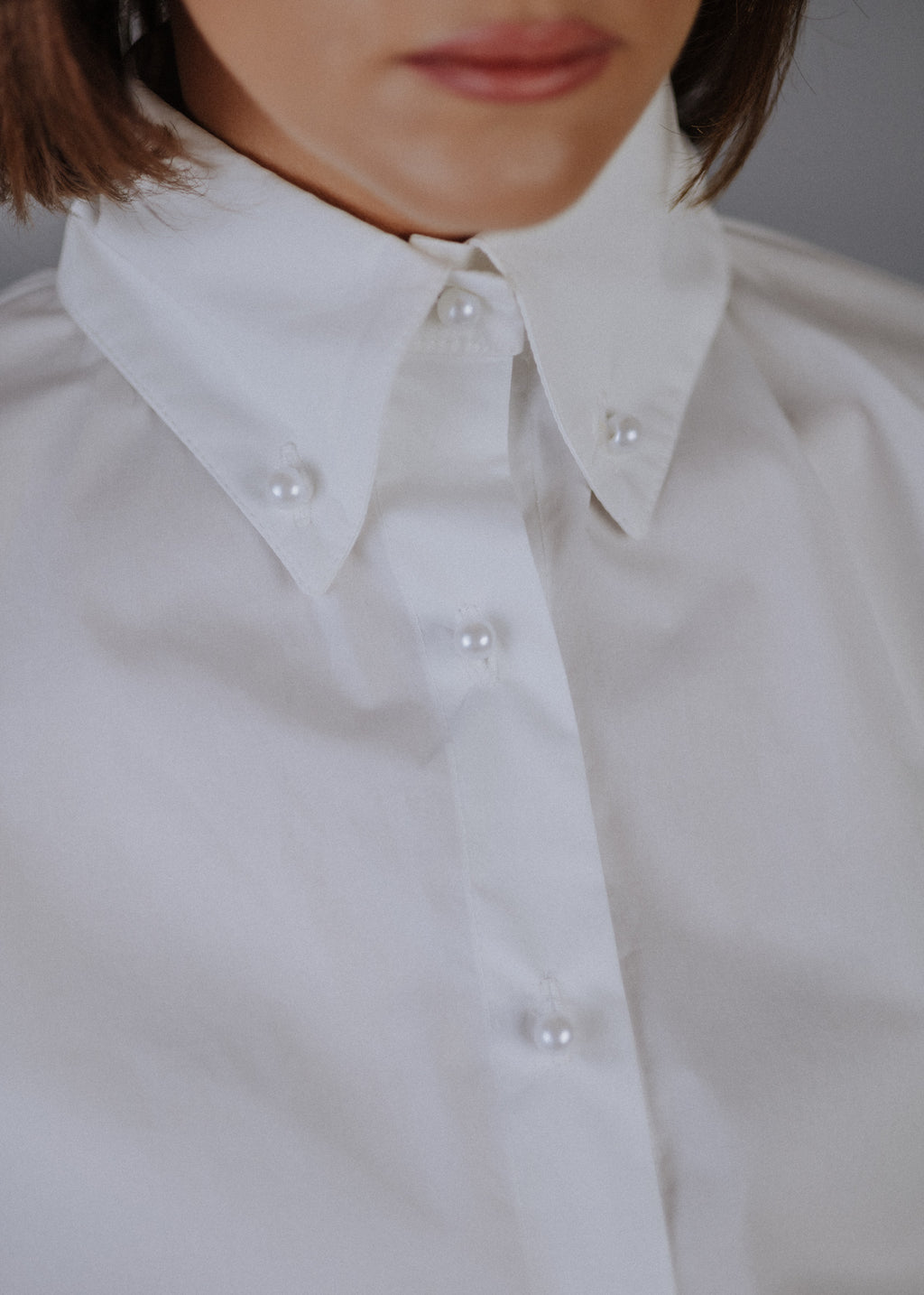 Poplin shirt in white
