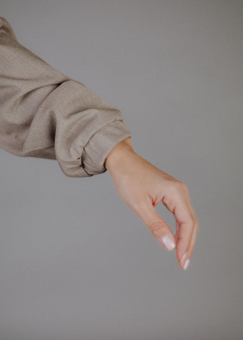 Lined taupe bomber jacket