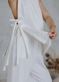 Side-open bow top in ecru