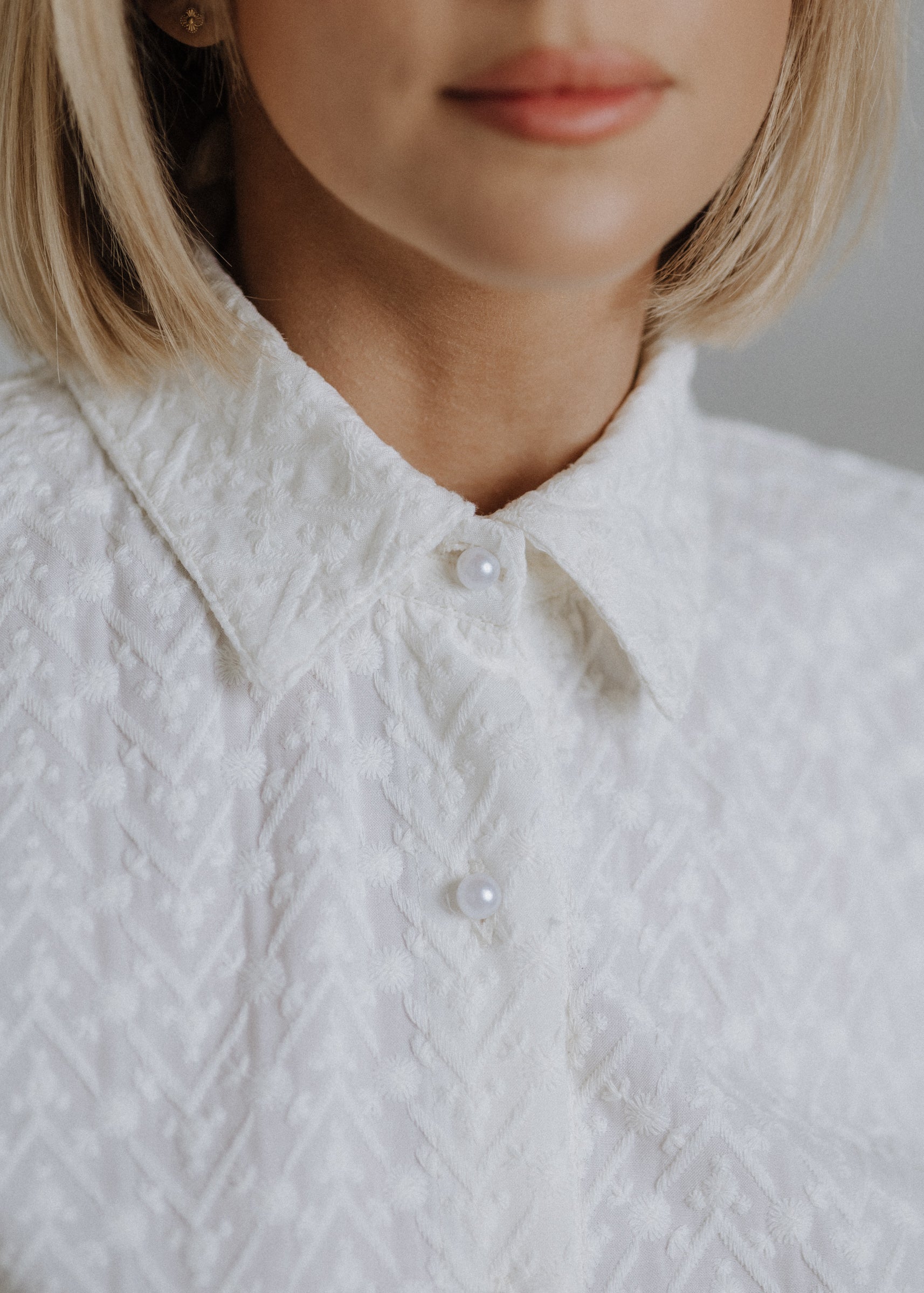 Madeira shirt dress in ecru