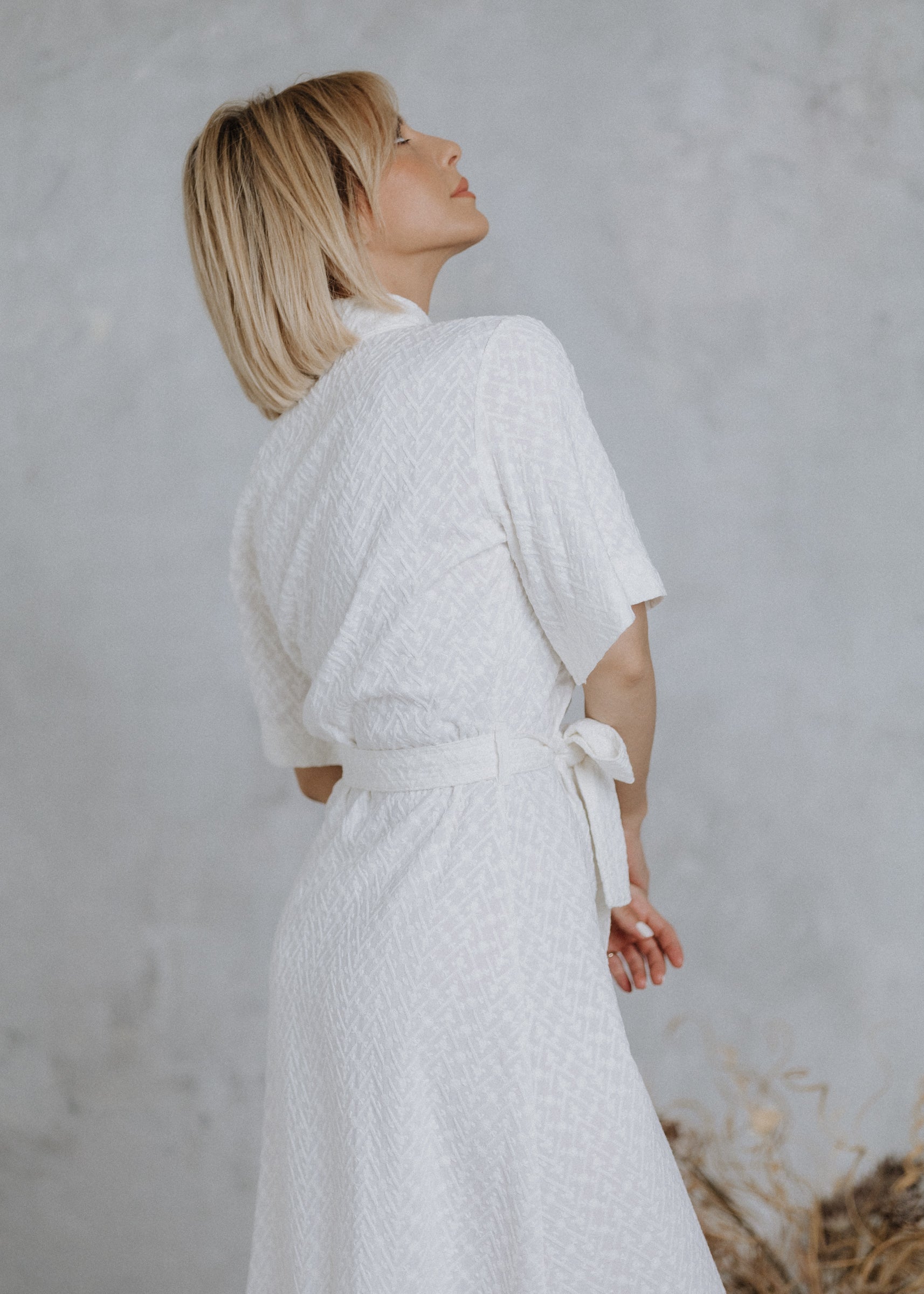 Madeira shirt dress in ecru