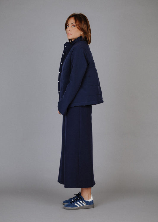 Steppelt felső bélelve sötétkék színben