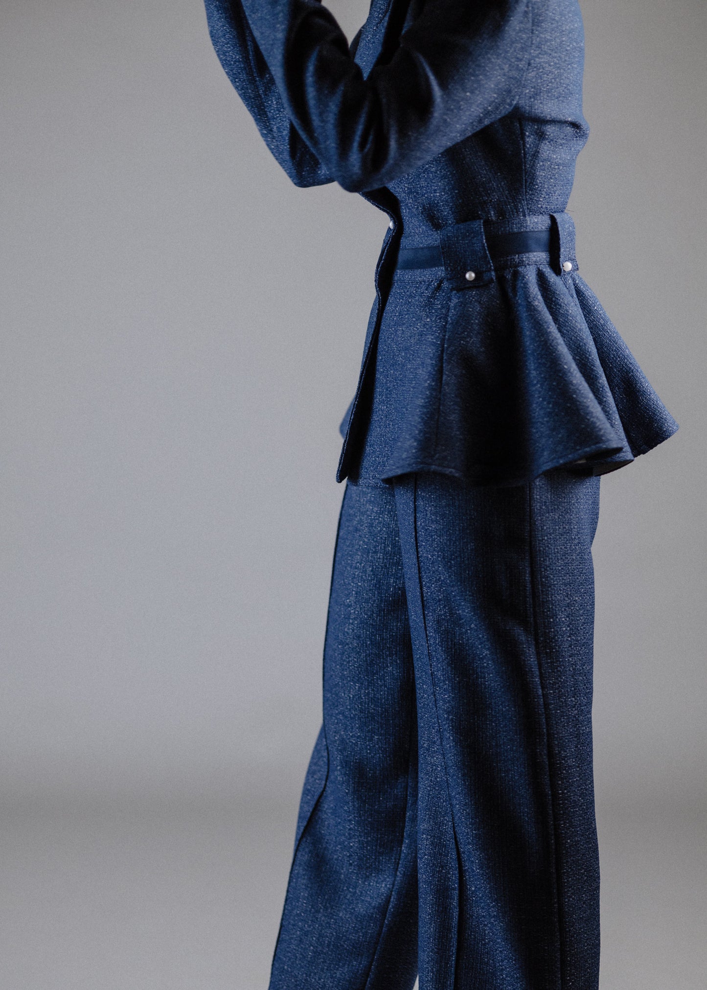 Buklé nadrág kék színben