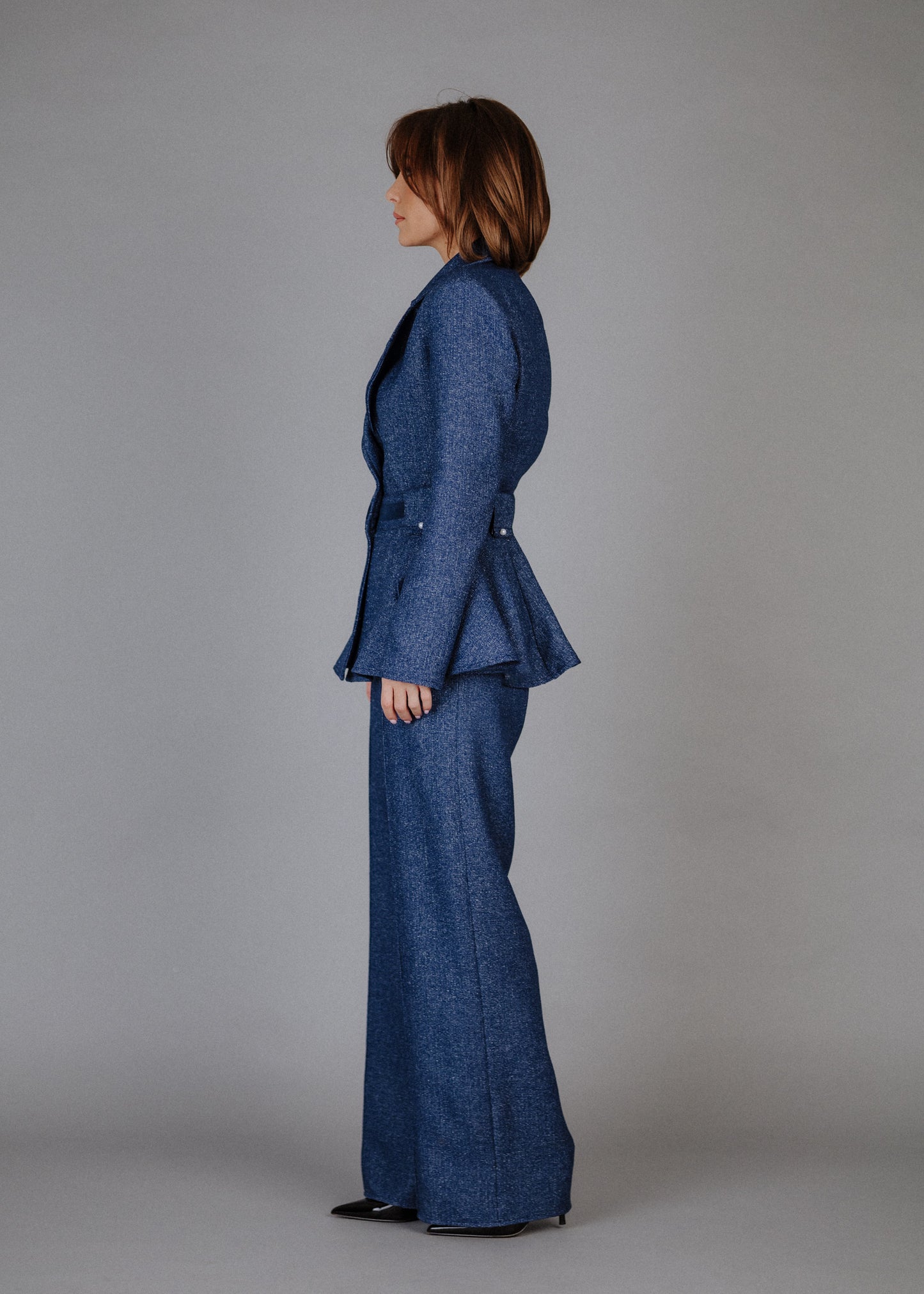 Boucle jacket in blue