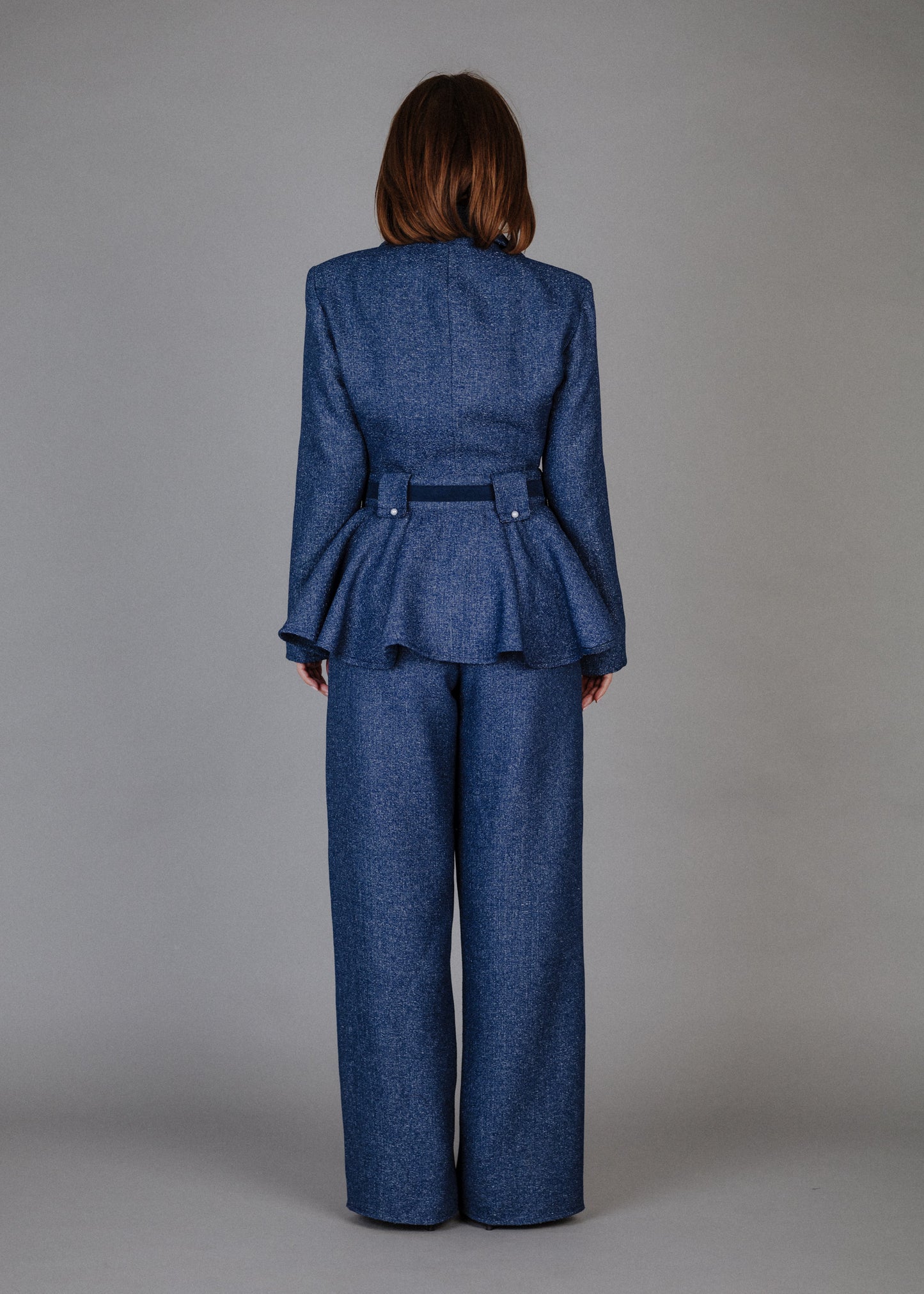 Boucle jacket in blue