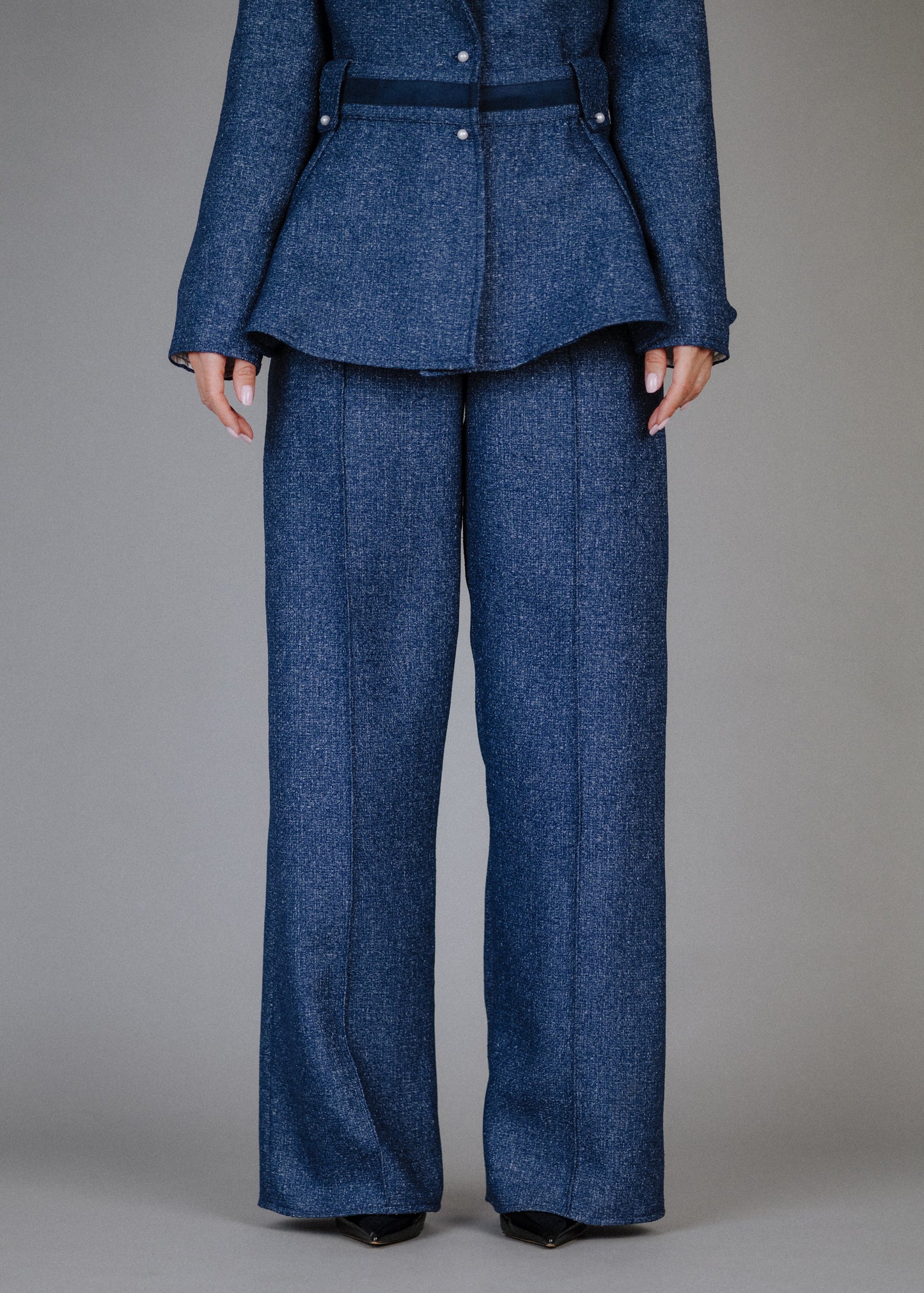 Boucle jacket in blue