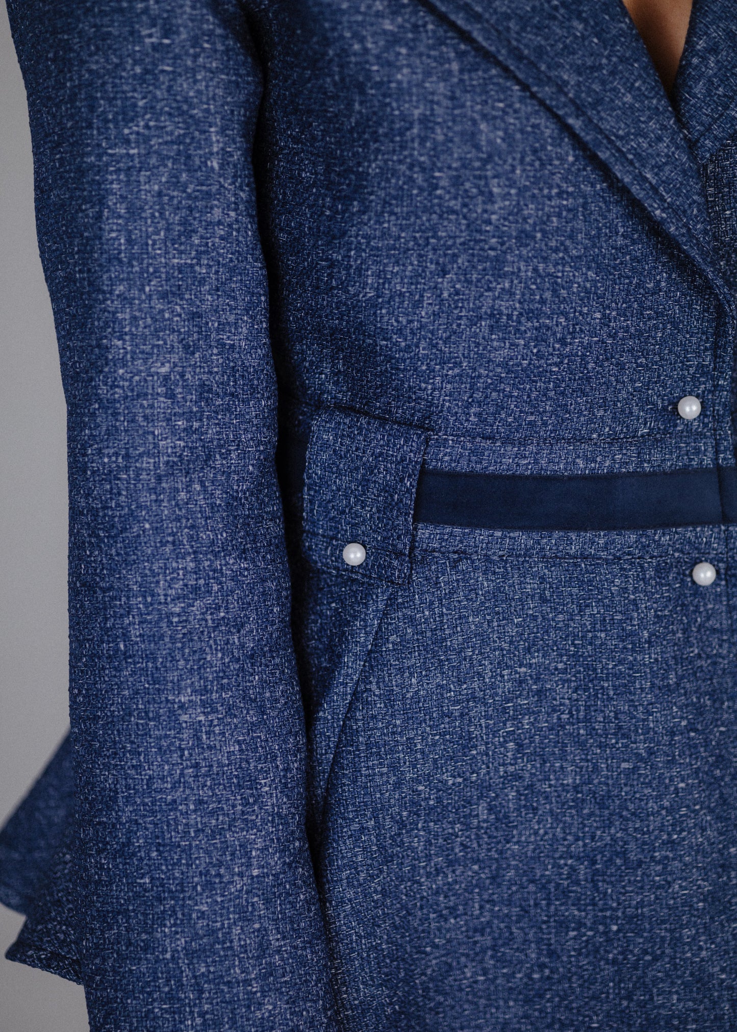 Boucle jacket in blue
