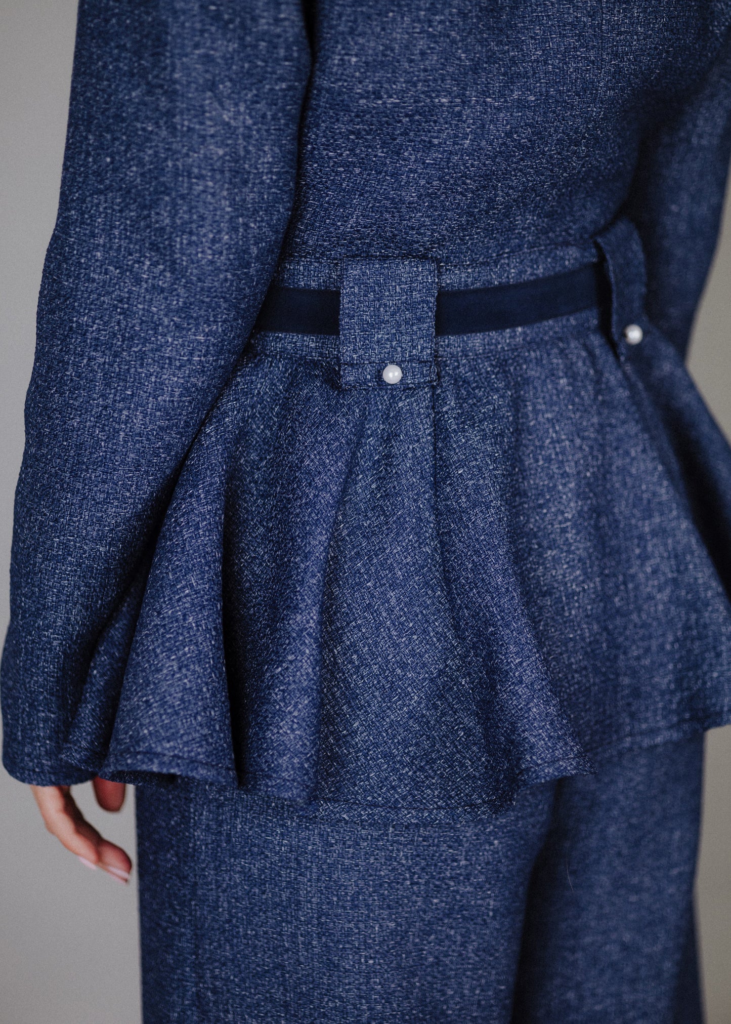Boucle jacket in blue