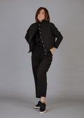 Quilted top with lining in black 