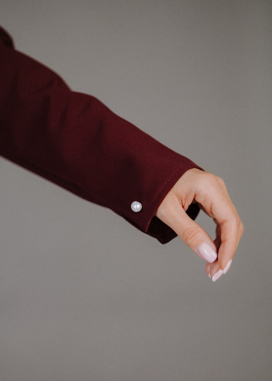 Steppelt felső bélelve bordó színben