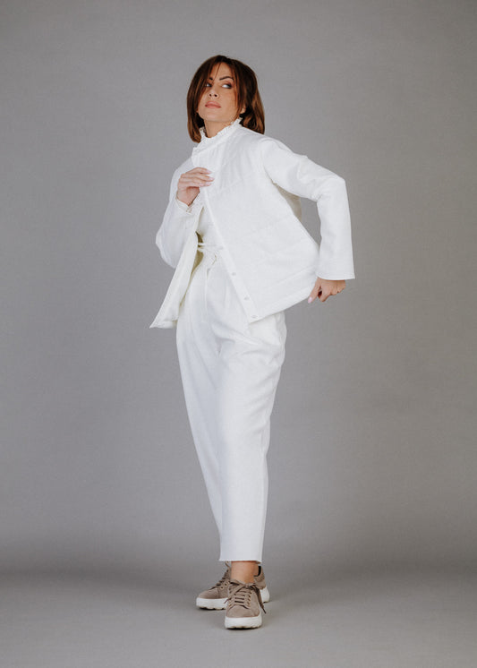 Steppelt felső bélelve ekrü színben