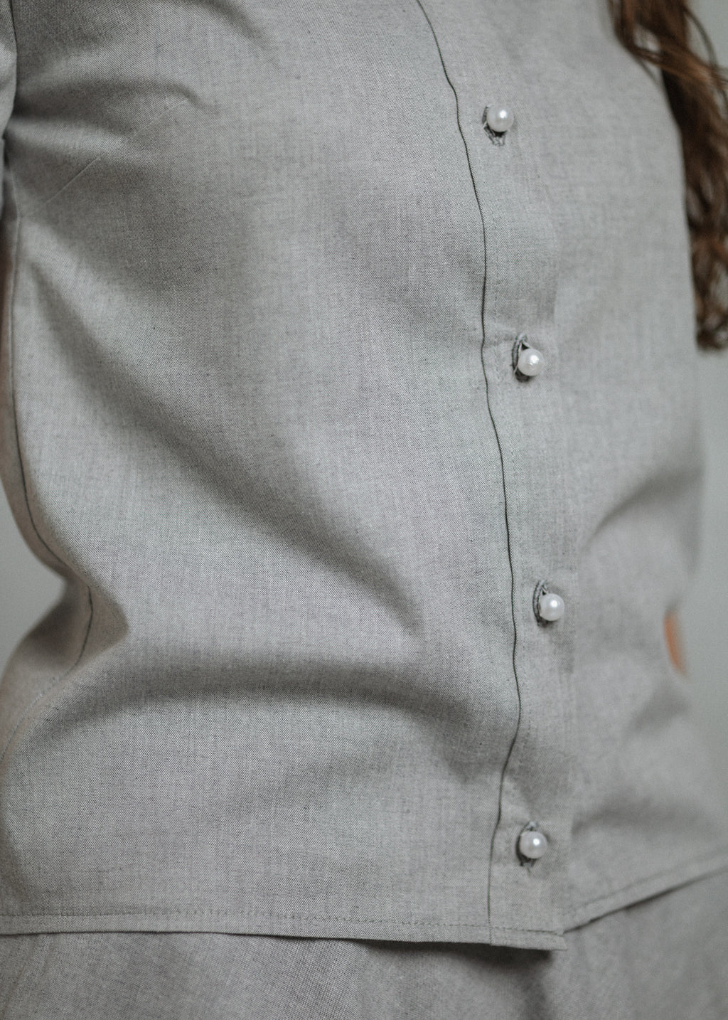 Cotton shirt in grey