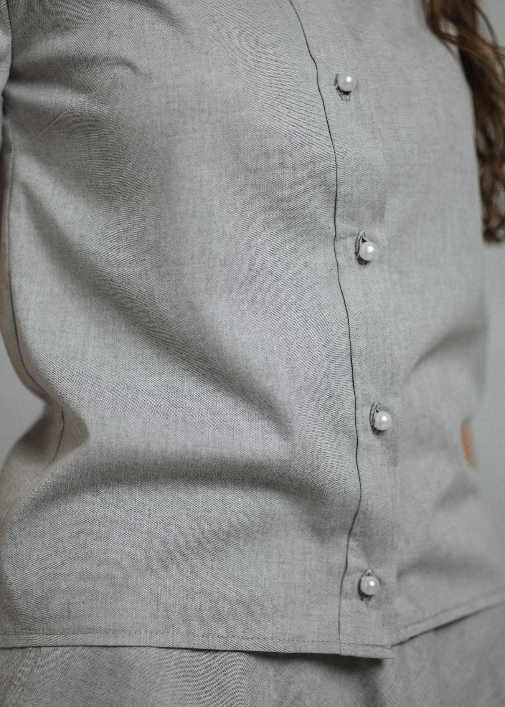Cotton shirt in grey