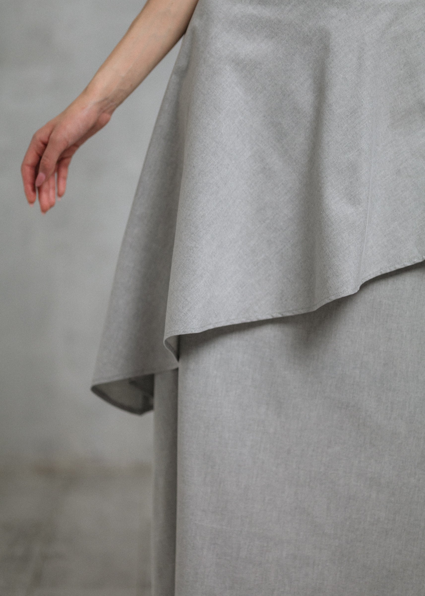 Pamut szoknya szürke színben