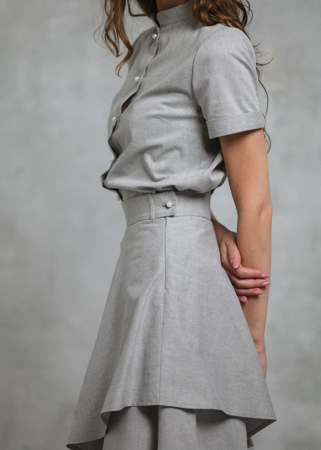Cotton shirt in grey