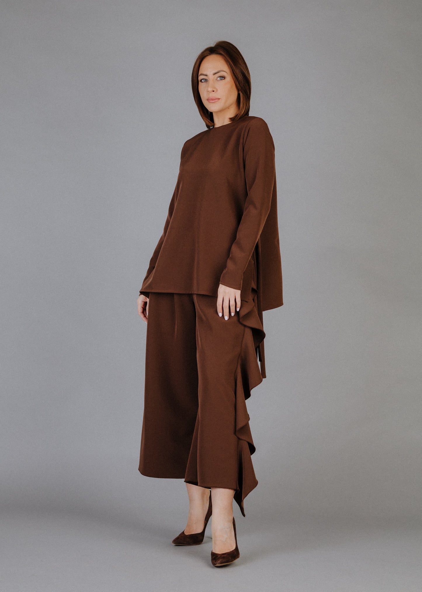 OLDALT NYITOTT MASNIS FELSŐ BARNA SZÍNBEN