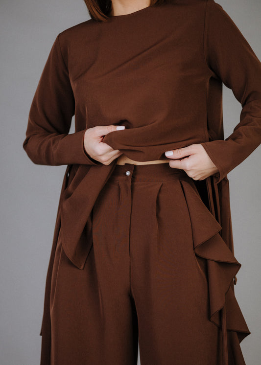 LOKNI FODROS CULOTTES NADRÁG BARNA SZÍNBEN