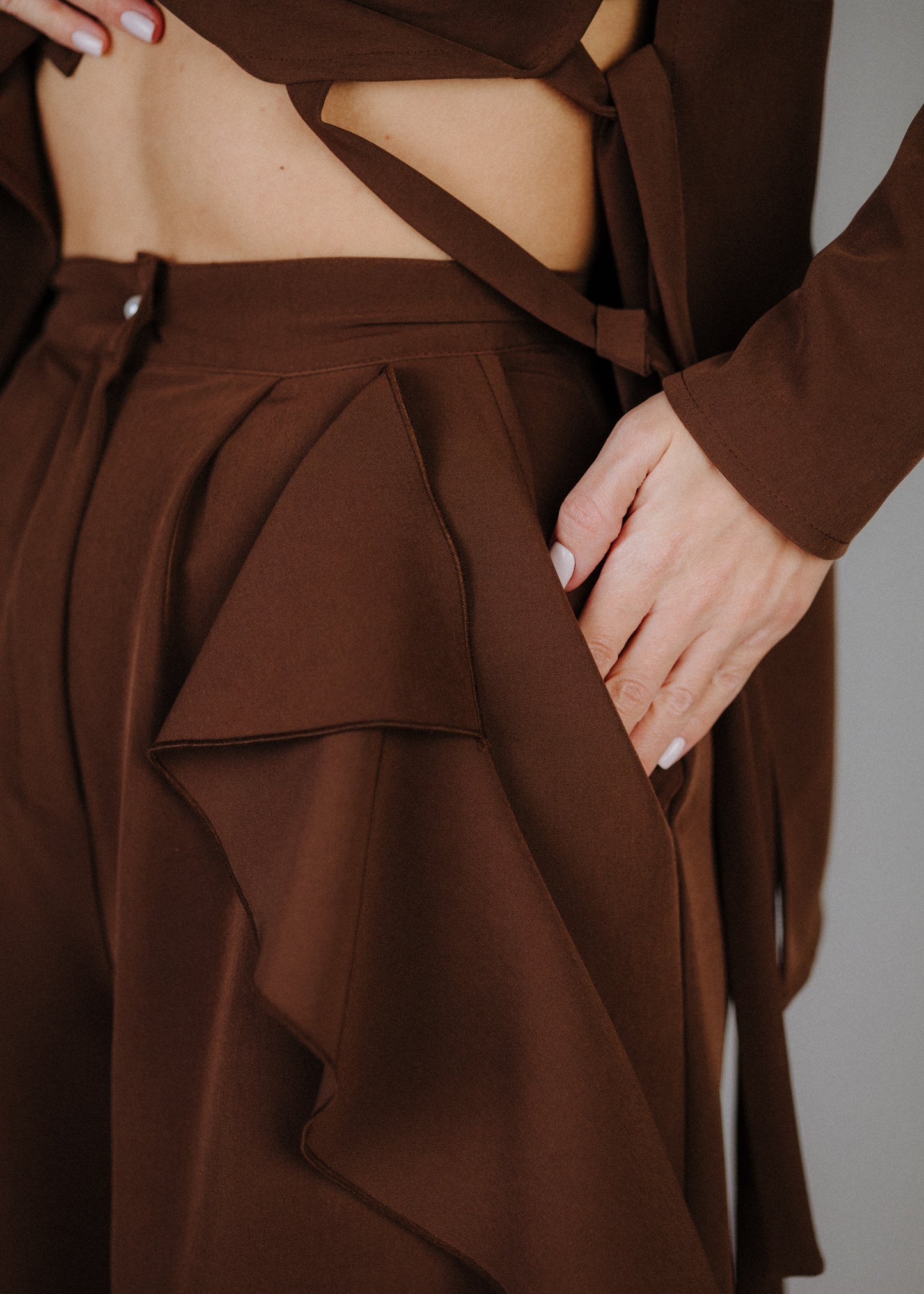 LOKNI FODROS CULOTTES NADRÁG BARNA SZÍNBEN