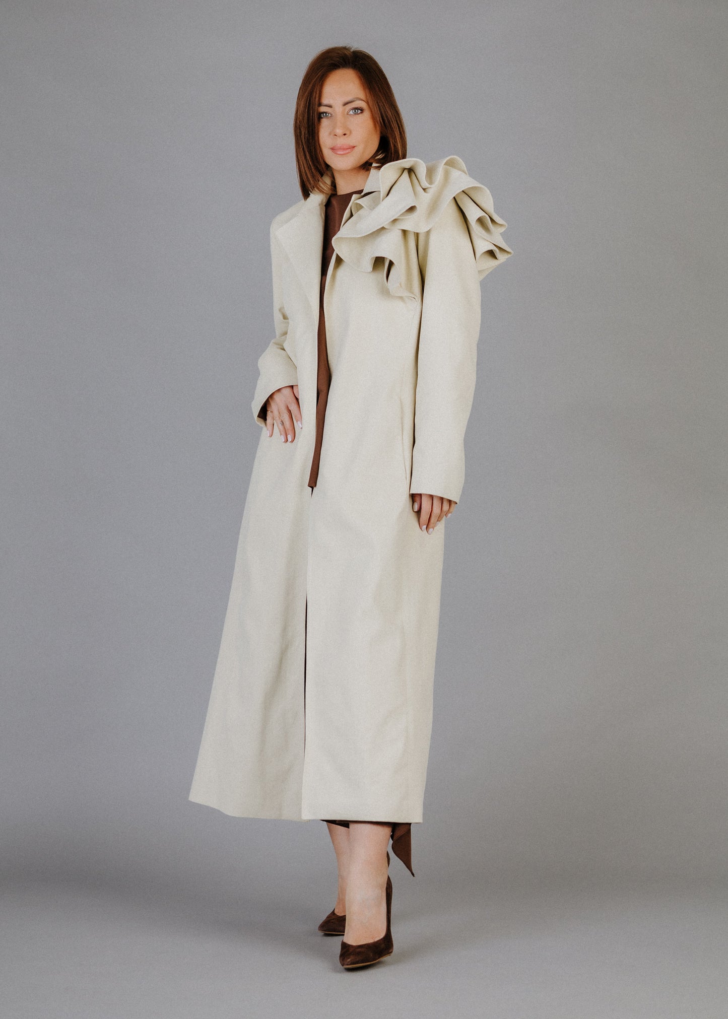 TWILL ASSZIMETRIKUS STATEMENT KABÁT