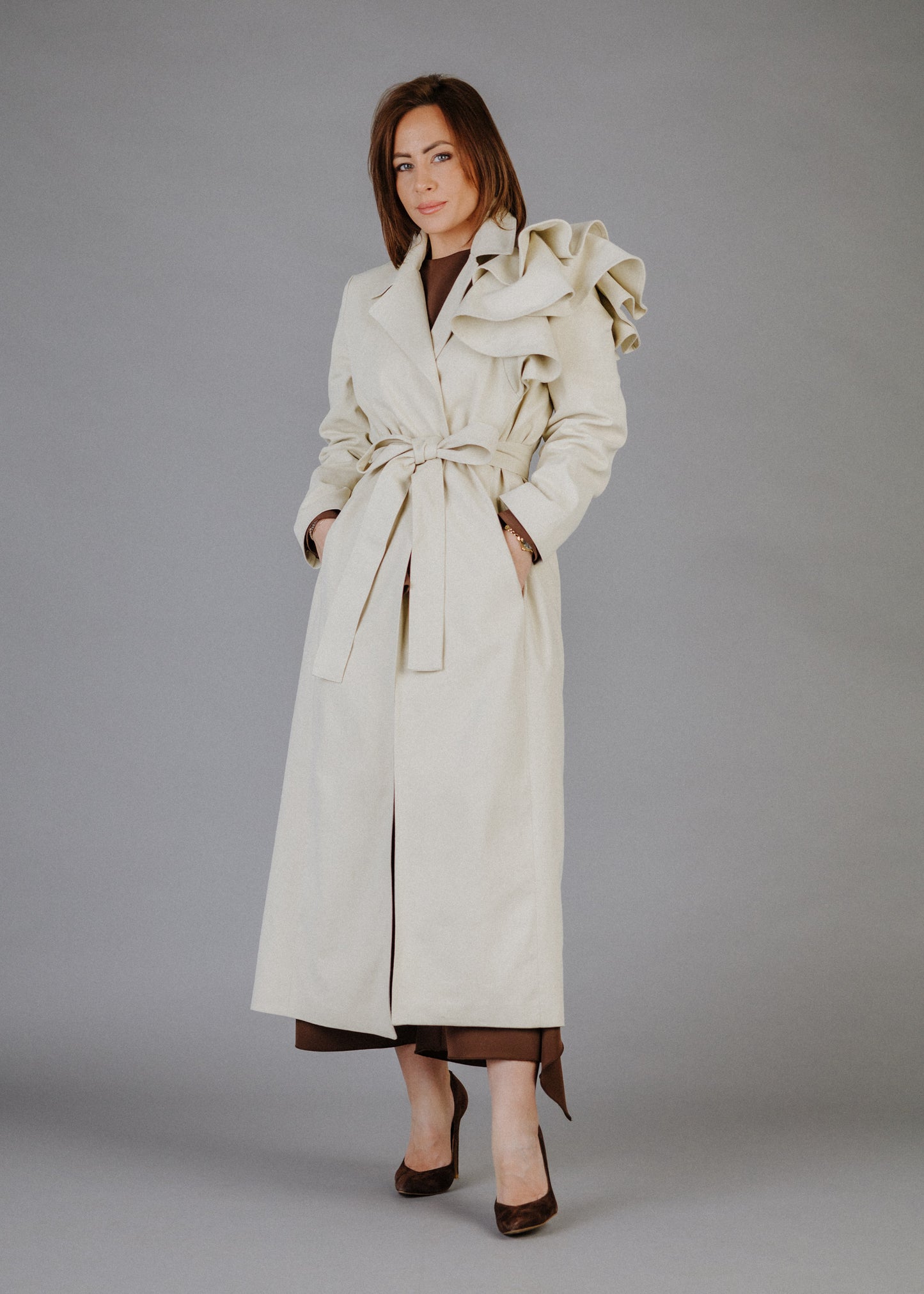 TWILL ASSZIMETRIKUS STATEMENT KABÁT