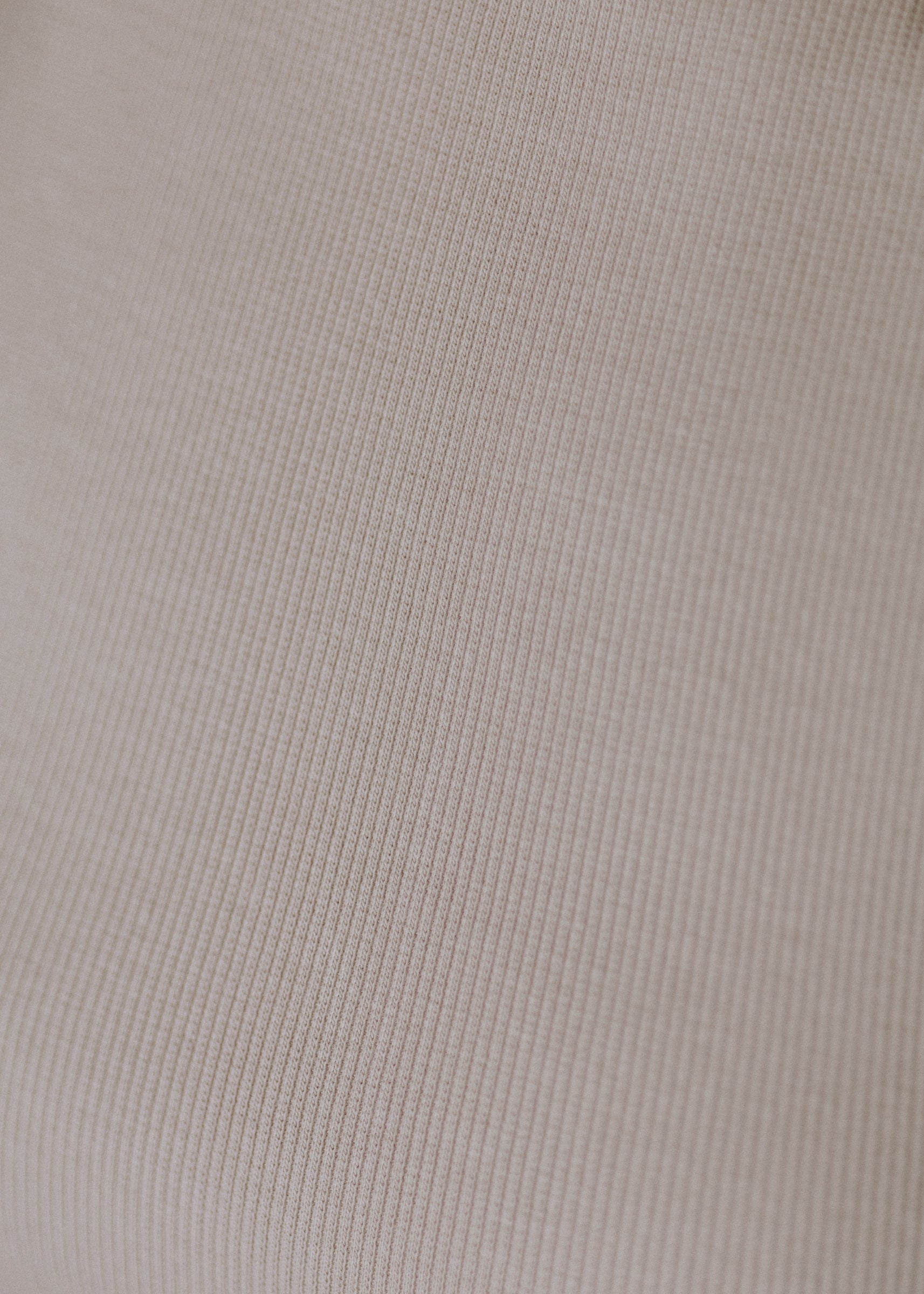 Beige ribbed sleeveless dress