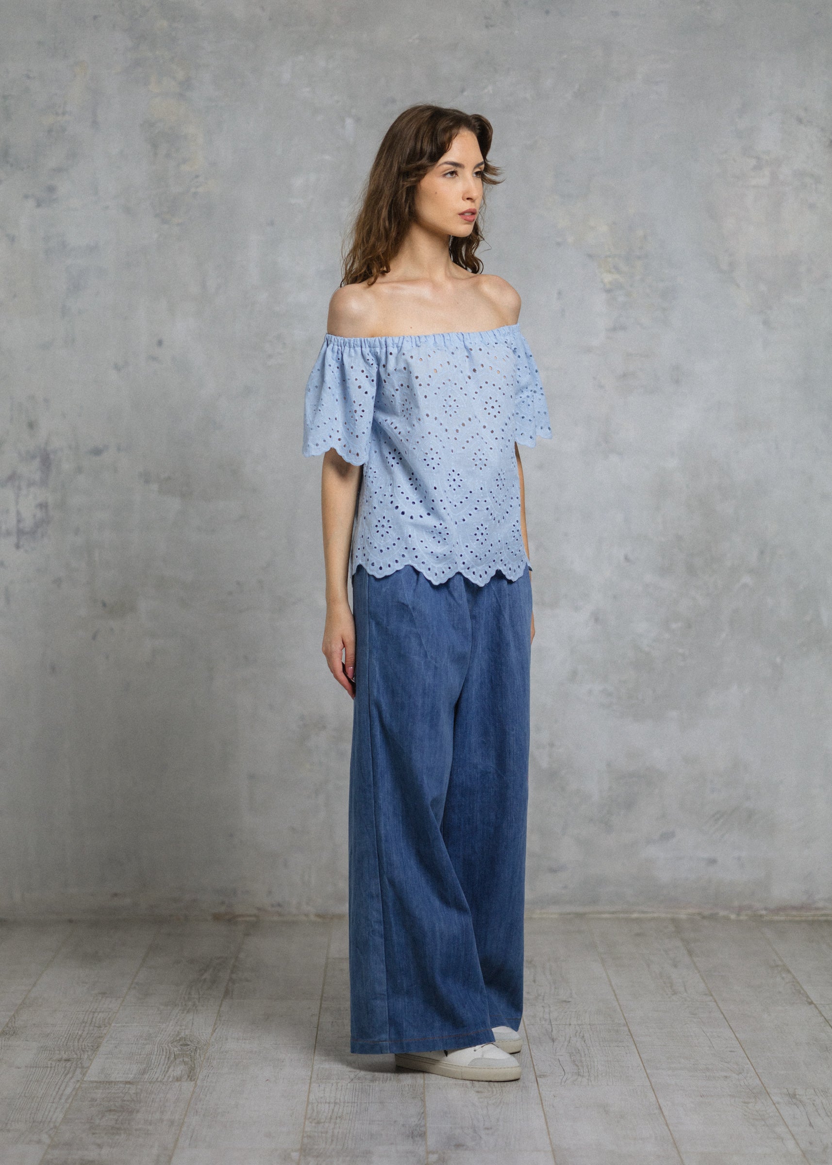 MADEIRA TOP IN BABY BLUE