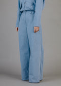 LIMITED WIDE-LEG JEANS WITH RUFFLED WAIST