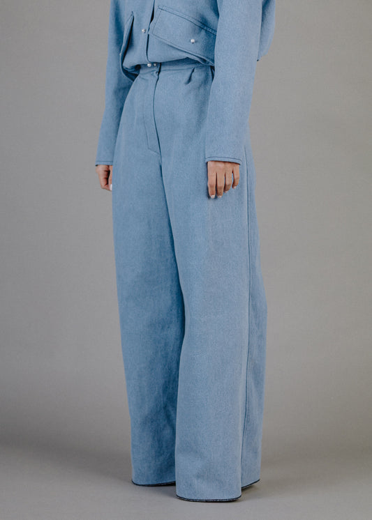 LIMITÁLT BŐSZÁRÚ FARMER FODROS DERÉKKAL