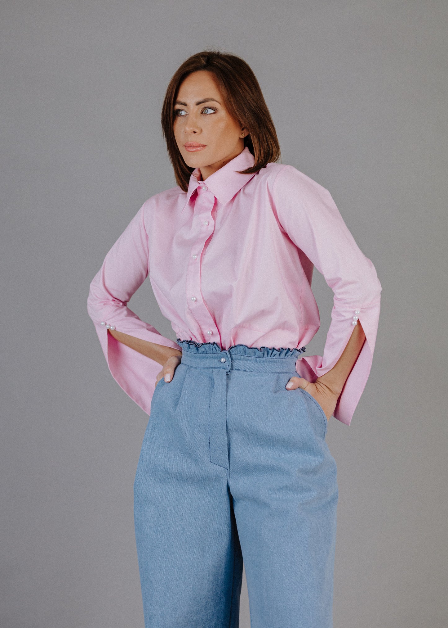 RÓZSASZÍN PUPLIN ING