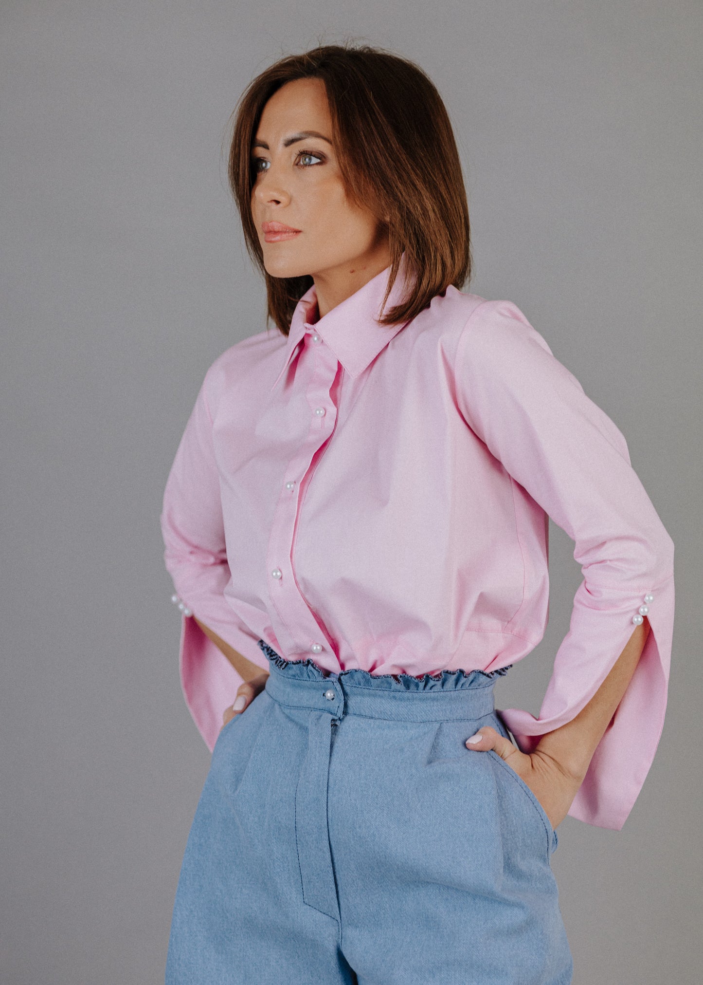 RÓZSASZÍN PUPLIN ING