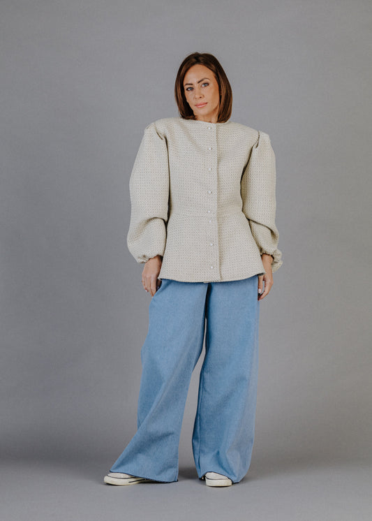 BOUCLÉ PEPLUM FELSŐ