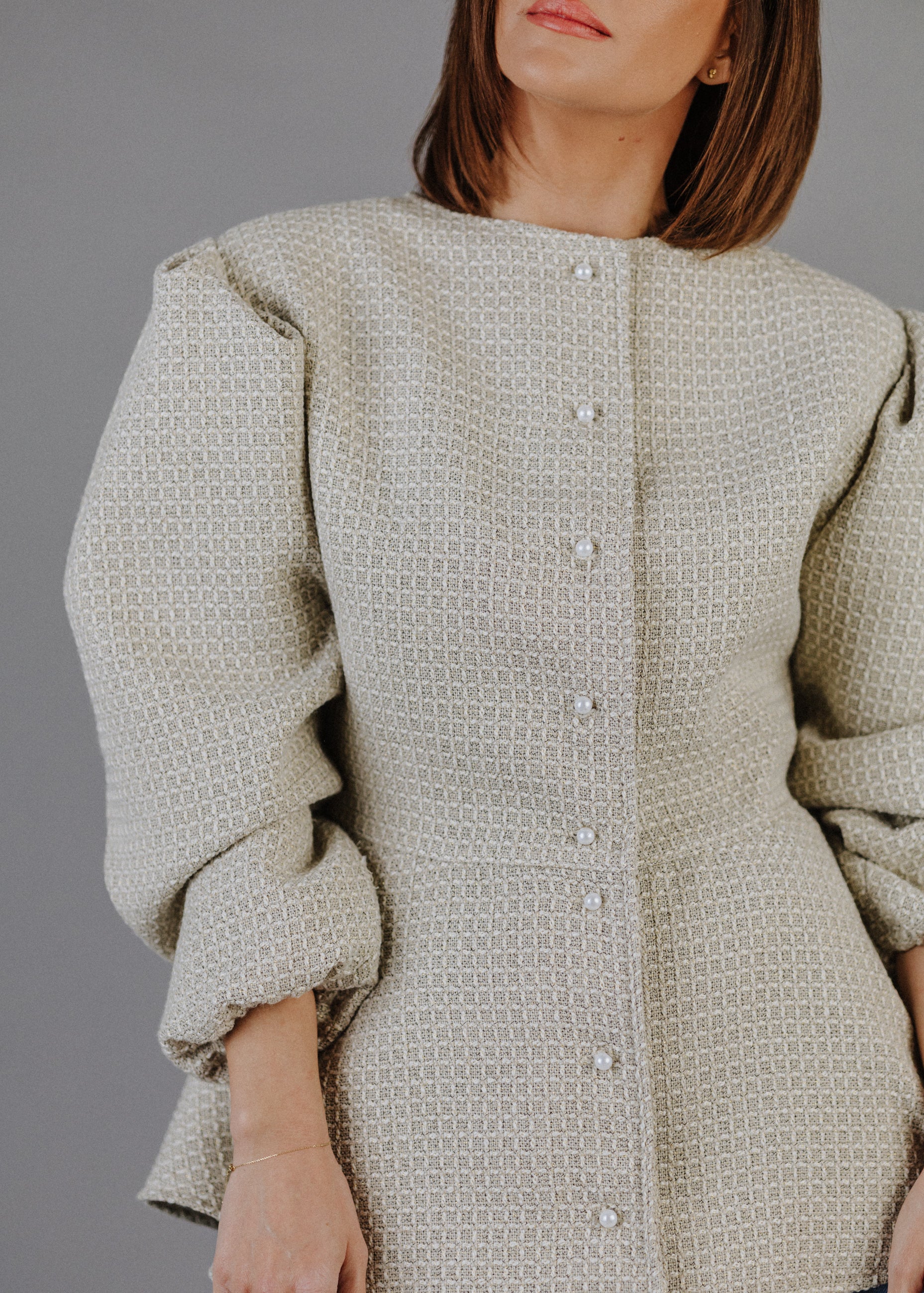 BOUCLÉ PEPLUM FELSŐ