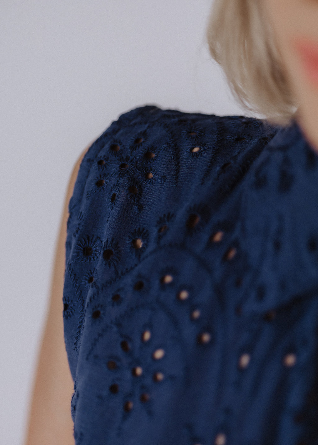 Madeira maxi shirt in navy blue