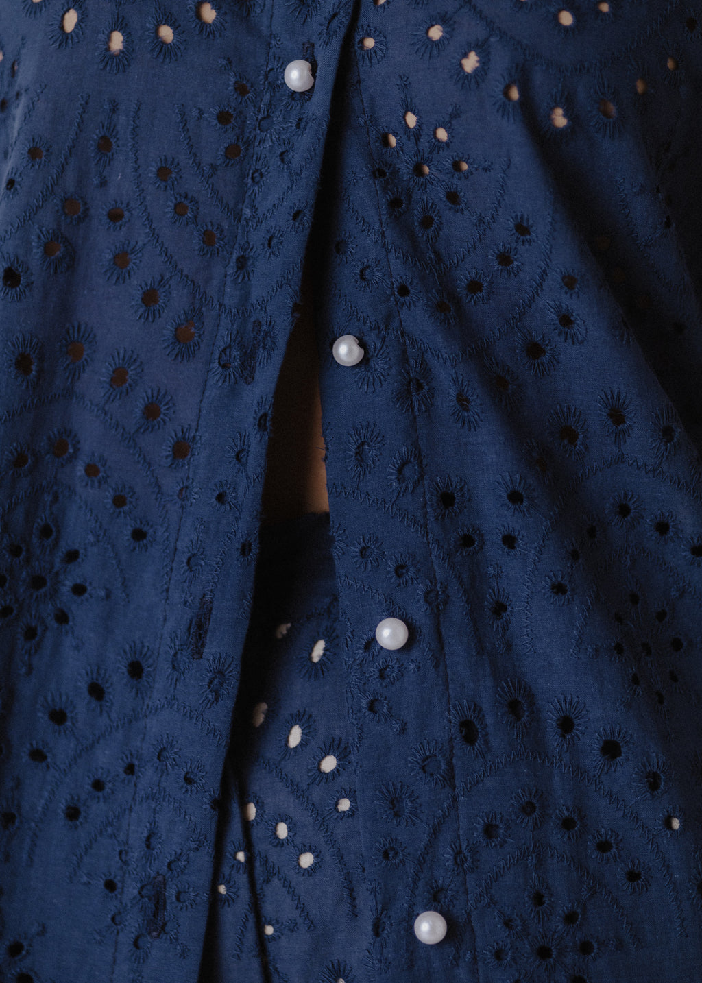 Madeira maxi shirt in navy blue