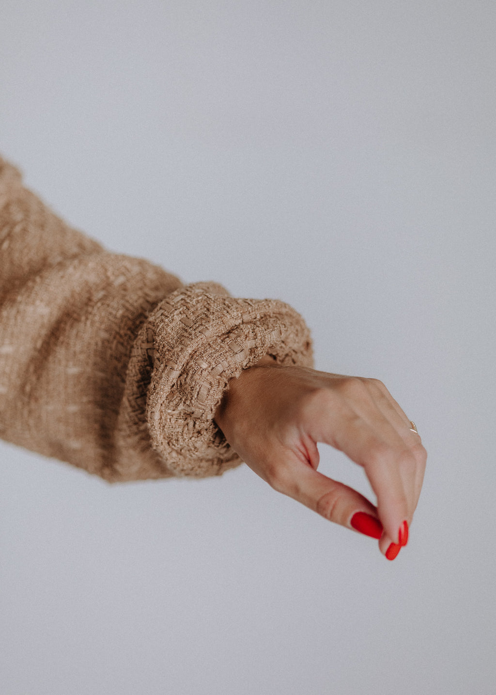 Bomber-style top made of bouclé fabric
